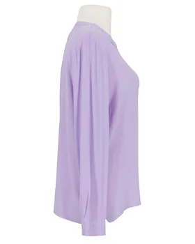Bluse mit Stehkragen in  helllila von Made in Italy (Bild 2)