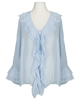 Bluse mit Volant in  hellblau von Selected Touch (Bild 1)