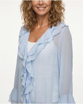 Bluse mit Volant in  hellblau von Selected Touch (Bild 4)