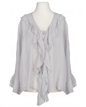 Bluse mit Volant in  hellgrau von Selected Touch (Bild 1)