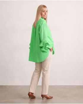 Bluse mit Volant�rmel in  gr�n von Made in Italy (Bild 5)