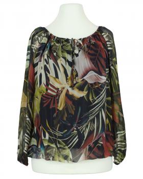 Bluse Print mit Seide in  schwarz von Made in Italy (Bild 1)