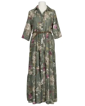 Blusenkleid Floral in  khaki von Made in Italy (Bild 1)