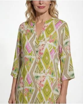Blusenkleid Print in  anis von H. Trend (Bild 5)