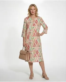 Blusenkleid Print in  rosa von H. Trend (Bild 3)