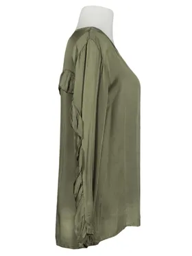 Blusenshirt aus Satin in  khaki von Zoe (Bild 3)