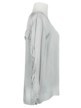 Blusenshirt aus Satin in  silbergrau von Zoe (Bild 3)