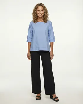 Blusenshirt Baumwolle in  hellblau von New Collection (Bild 3)