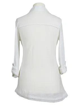 Bluse Baumwolle in  wei� von Shulamite made in Italy (Bild 2)
