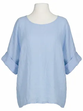 Blusenshirt Leinen in  hellblau von Puro Lino (Bild 1)