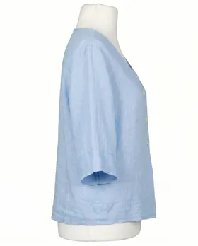 Blusenshirt Leinen in  hellblau von Puro Lino (Bild 2)