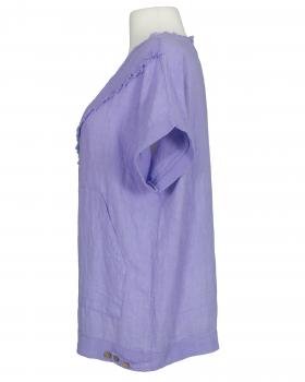 Blusenshirt Leinen in  lila von Made in Italy (Bild 3)