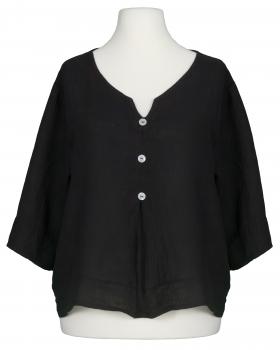 Blusenshirt Leinen in  schwarz von Made in Italy (Bild 1)