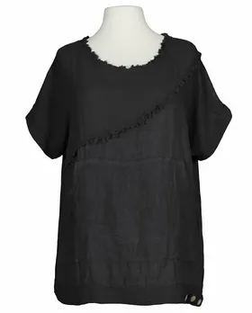 Blusenshirt Leinen in  schwarz von Made in Italy (Bild 1)