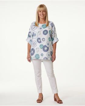 Blusenshirt Leinen in  wei� von Puro Lino (Bild 3)