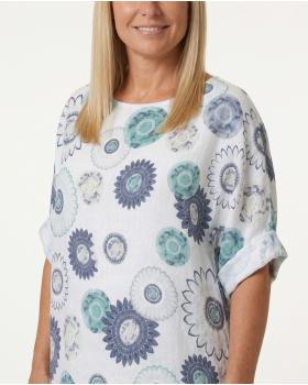 Blusenshirt Leinen in  wei� von Puro Lino (Bild 4)