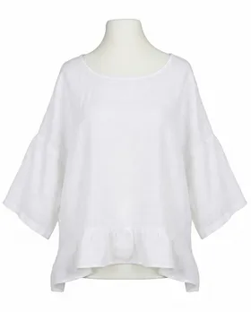 Blusenshirt Leinen in  wei� von Puro Lino (Bild 1)