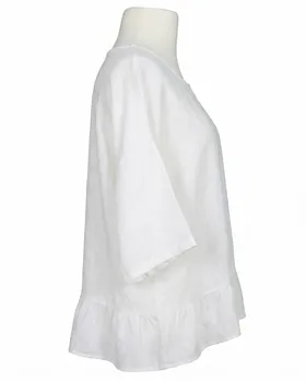 Blusenshirt Leinen in  wei� von Puro Lino (Bild 2)