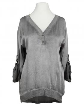 Blusenshirt mit Glanzgarn in  grau von Spaziodonna (Bild 1)