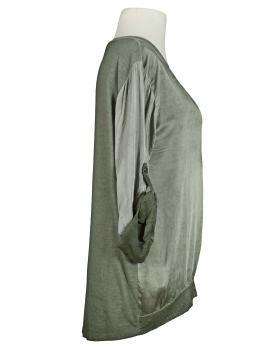 Blusenshirt mit Glanzgarn in  khaki von Spaziodonna (Bild 2)