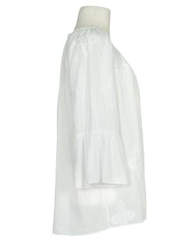 Blusenshirt mit Lochstickerei in  weiss von Made in Italy (Bild 2)