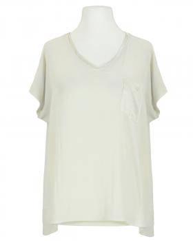 Blusenshirt mit Satin in  beige von Selected Touch (Bild 1)