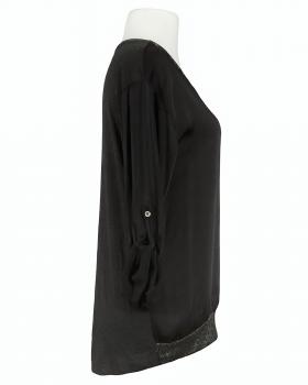 Blusenshirt mit Satin in  schwarz von Spaziodonna (Bild 2)