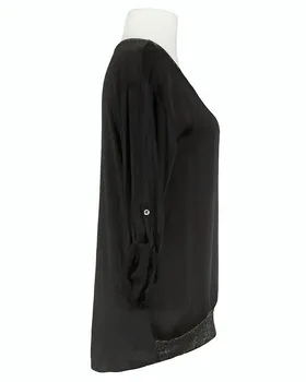 Blusenshirt mit Satin in  schwarz von Spaziodonna (Bild 2)
