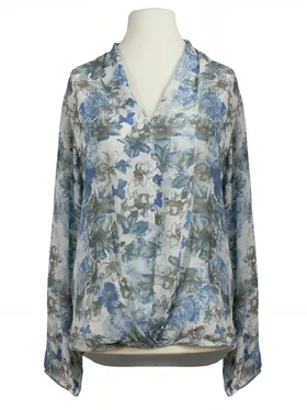 Blusenshirt mit Seide in  blau von Made in Italy (Bild 1)