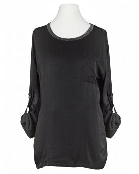 Blusenshirt mit Seide in  schwarz von Spaziodonna (Bild 1)