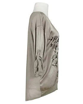 Blusenshirt mit Seide in  taupe von Spaziodonna (Bild 2)