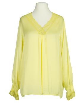 Blusenshirt mit Spitze in  gelb von Made in Italy (Bild 1)