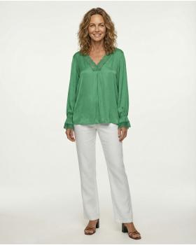 Blusenshirt mit Spitze in  gr�n von Made in Italy (Bild 3)