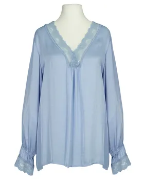 Blusenshirt mit Spitze in  hellblau von Made in Italy (Bild 1)