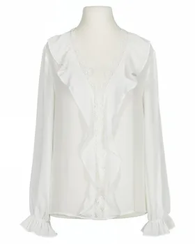 Blusenshirt mit Volant in  wei� von Lamiar (Bild 1)
