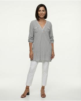 Blusenshirt Pailletten in  grau von Spaziodonna (Bild 3)
