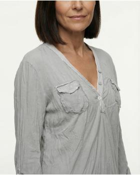 Blusenshirt Pailletten in  grau von Spaziodonna (Bild 4)