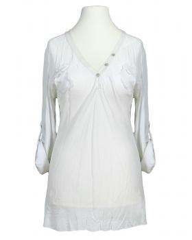 Blusenshirt Pailletten in  wei� von Spaziodonna (Bild 1)