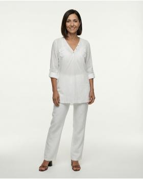 Blusenshirt Pailletten in  wei� von Spaziodonna (Bild 2)