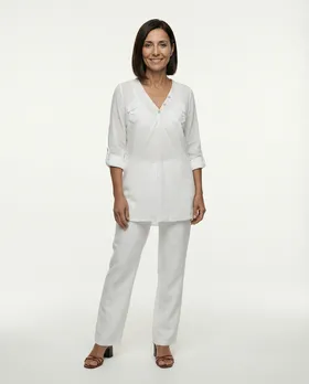 Blusenshirt Pailletten in  wei� von Spaziodonna (Bild 2)