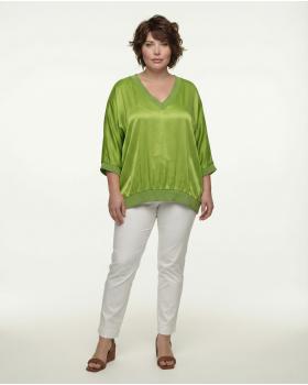 Blusenshirt Satin in  gr�n von Made in Italy (Bild 2)