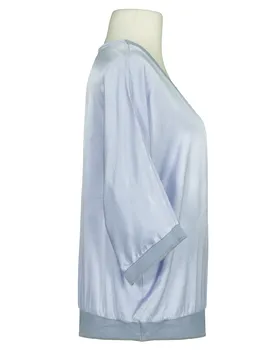 Blusenshirt Satin in  hellblau von Made in Italy (Bild 2)
