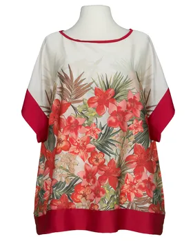 Blusenshirt Satin in  rot von Made in Italy (Bild 1)