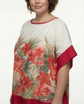 Blusenshirt Satin in  rot von Made in Italy (Bild 4)