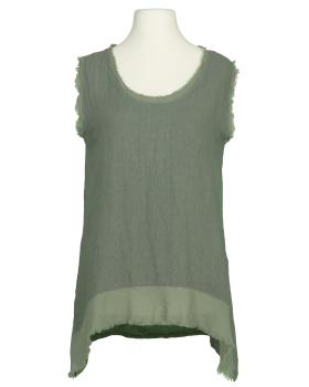 Blusentop Leinen in  oliv von Puro Lino (Bild 1)