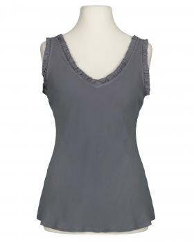 Blusentop mit R�schen in  grau von Made in Italy (Bild 1)