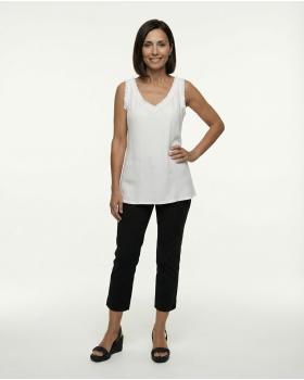 Blusentop mit R�schen in  weiss von Made in Italy (Bild 2)