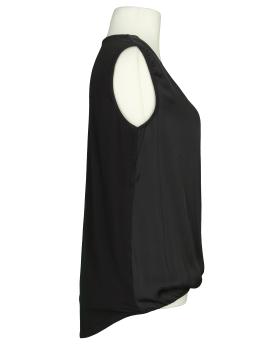Blusentop mit Satin in  schwarz von New Collection (Bild 2)