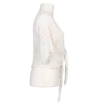 Bolero B�ndchengarn in  ecru von Italia Moda (Bild 2)