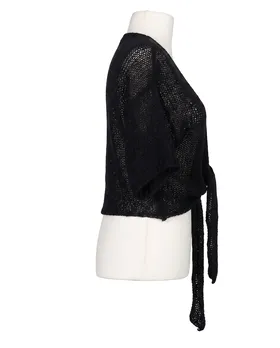 Bolero B�ndchengarn in  schwarz von Italia Moda (Bild 2)